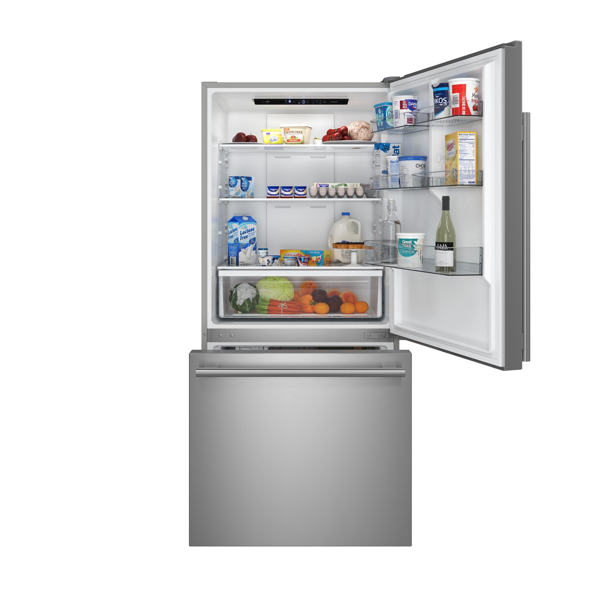 Forno FFFFD178531S Forno Milano Espresso 31-Inch Bottom Freezer Refrigerator, Stainless Steel, 17.2 Cu.Ft Capacity, Right Swing Door, Energy Efficient