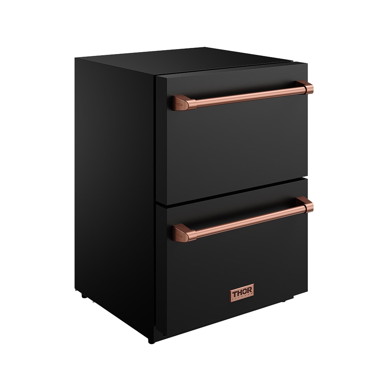 Thor Kitchen RZ24UBRSG 24 Inch Undercounter Built-In / Freestanding Drawer Freezer - Black/Rose Gold Gordon Ramsay Series