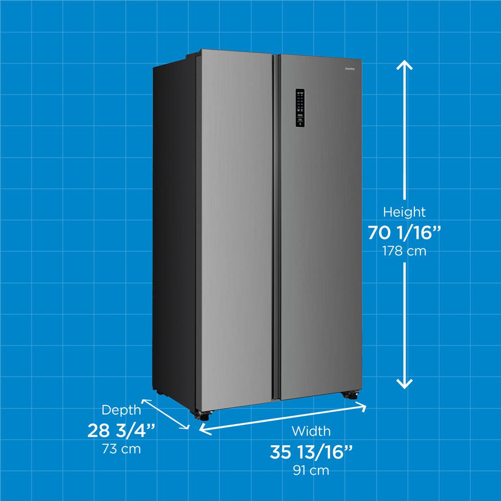 Danby DFF212B1SLDB Danby 21.2 Cu. Ft. Side-By-Side Refrigerator In Stainless Steel Look
