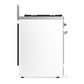 Ilve UM30NR3WHC Ilve Um30Nr3Whc Majestic Iii 30 Inch Dual Fuel Range With 5 Black Brass Burners, Dual Function Burner Up To 25,000 Btu (Natural Gas, Triple Glass Door, White, Chrome)