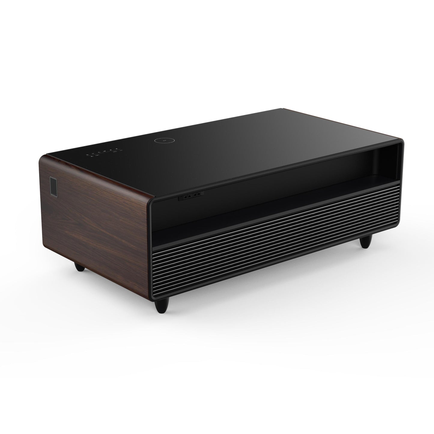 Forno FCTFR700651WD Forno Evoluto Tavolo 51-Inch Smart Coffee Table With Wood-Accent Sides - Dual Cooling Zones, Wireless Charging Pad & Built-In Bluetooth Speakers