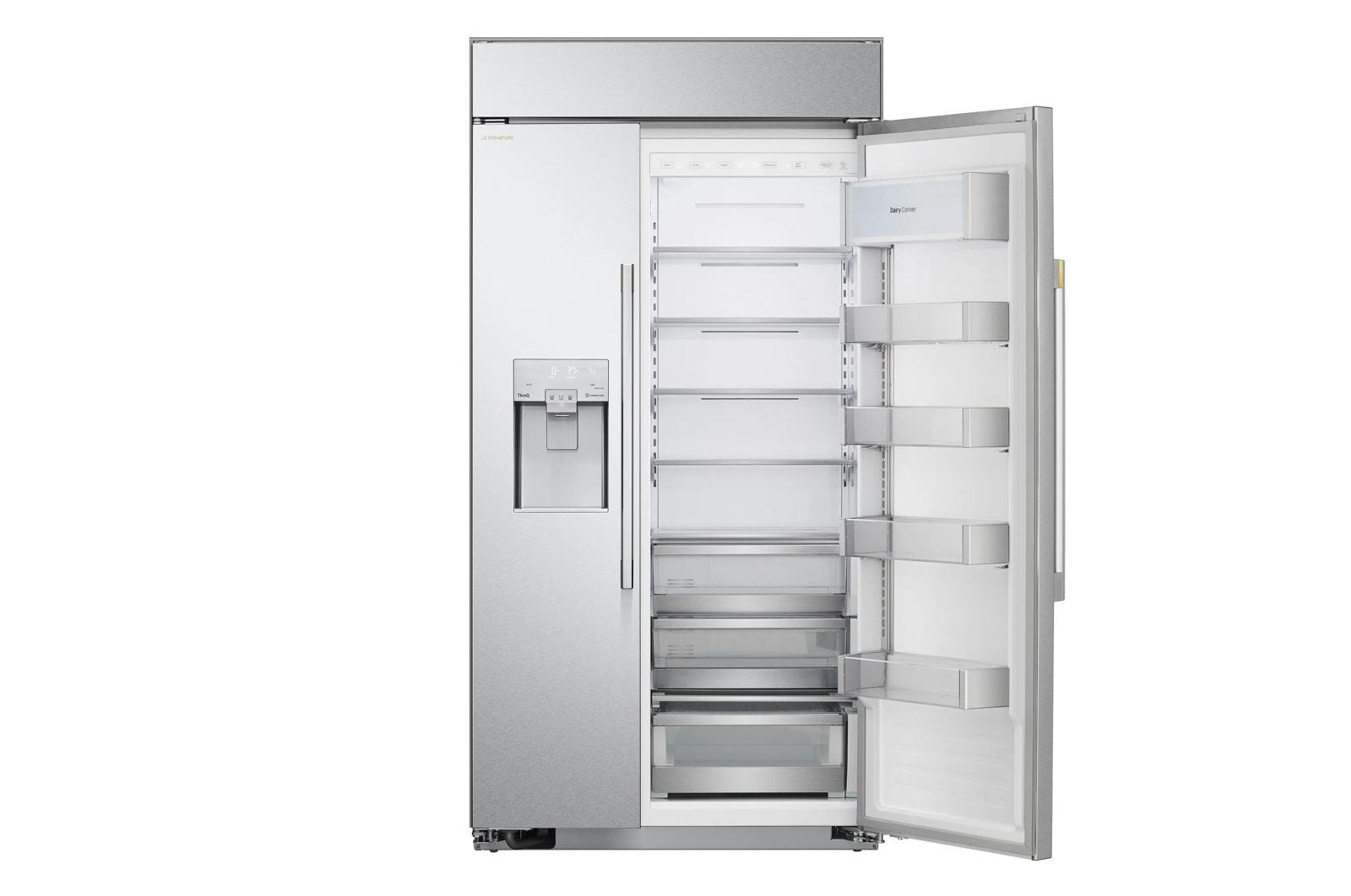Lg US26WBB92S Lg Signature 26 Cu. Ft. Smart Side-By-Side Built-In Refrigerator With Ice & Water Dispenser