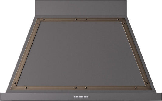 Ilve UANB40MGB Ilve Uanb40Mgb Nostalgie 40" Hood In Matte Graphite With Bronze Trim