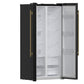 Forno FFRBI180533BLK Forno Salerno Espresso 33-Inch Black Side-By-Side Refrigerator, 15.6 Cu. Ft., Energy-Efficient, No Frost, Modern Design