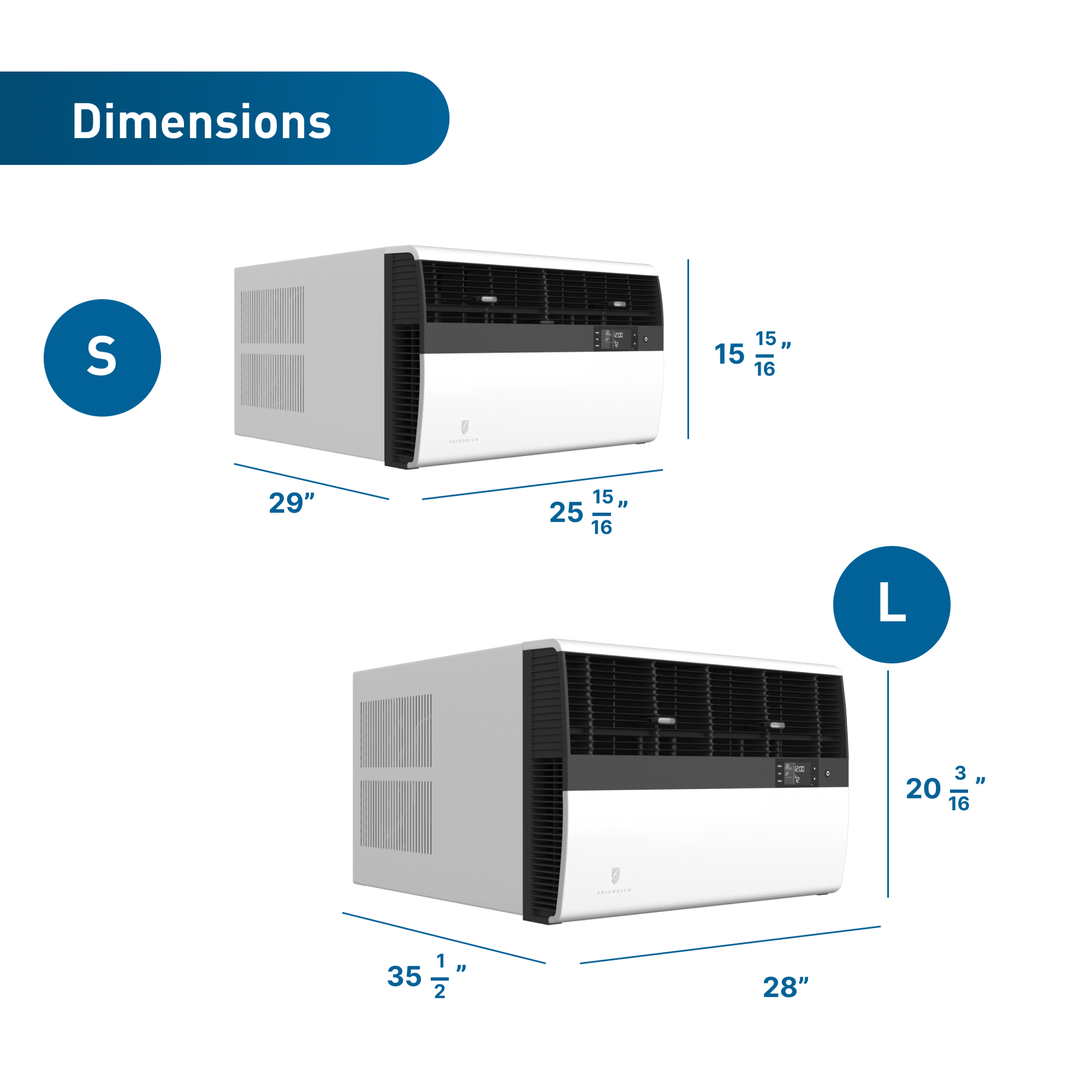 Friedrich KEVL36B35A Friedrich K Hl Inverter 36,000 Btu 230V Smart Window/Wall Air Conditioner With Electric Heat