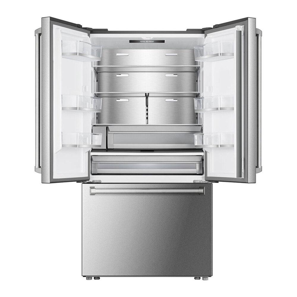 Verona VEBFD3620WIFS Verona Vebfd3620Wifs 36 Inch French Door Counter-Depth Refrigerator With 20.2 Cu. Ft. Total Capacity, Internal Water Dispenser, Automatic Ice Maker In Stainless Steel