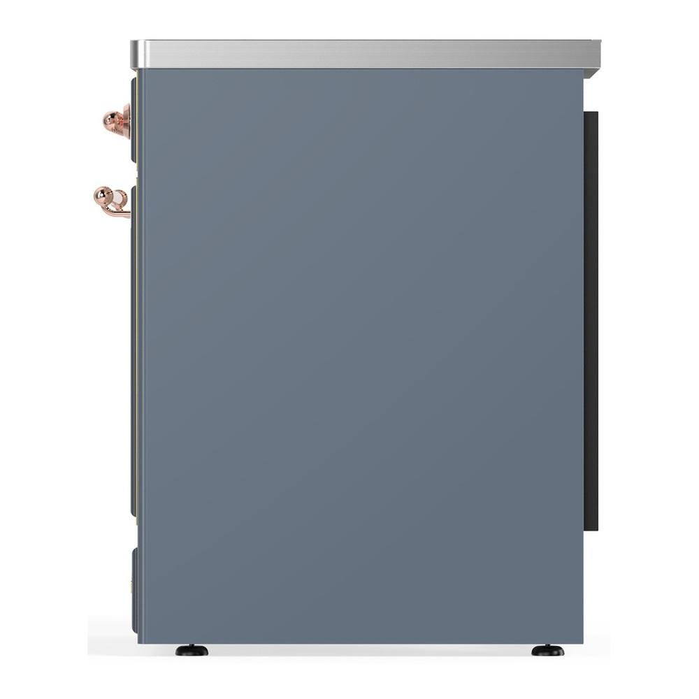 Ilve UMIB30NR3BGP Ilve Umib30Nr3Bgp Majestic Iii 30 Inch Induction Range With 4 Elements, 4 Cu. Ft. Oven Capacity (Triple Glass Door, Blue Grey, Copper)