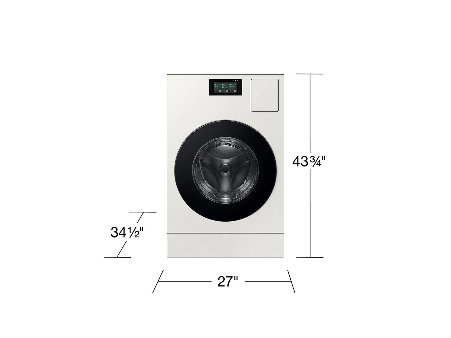 Samsung WD53DBA900HY Bespoke Ai All-In-One Ventless Combo Ai Home 7" Lcd Display Ai Optiwash™ And Dry 5.3 Cu.Ft.