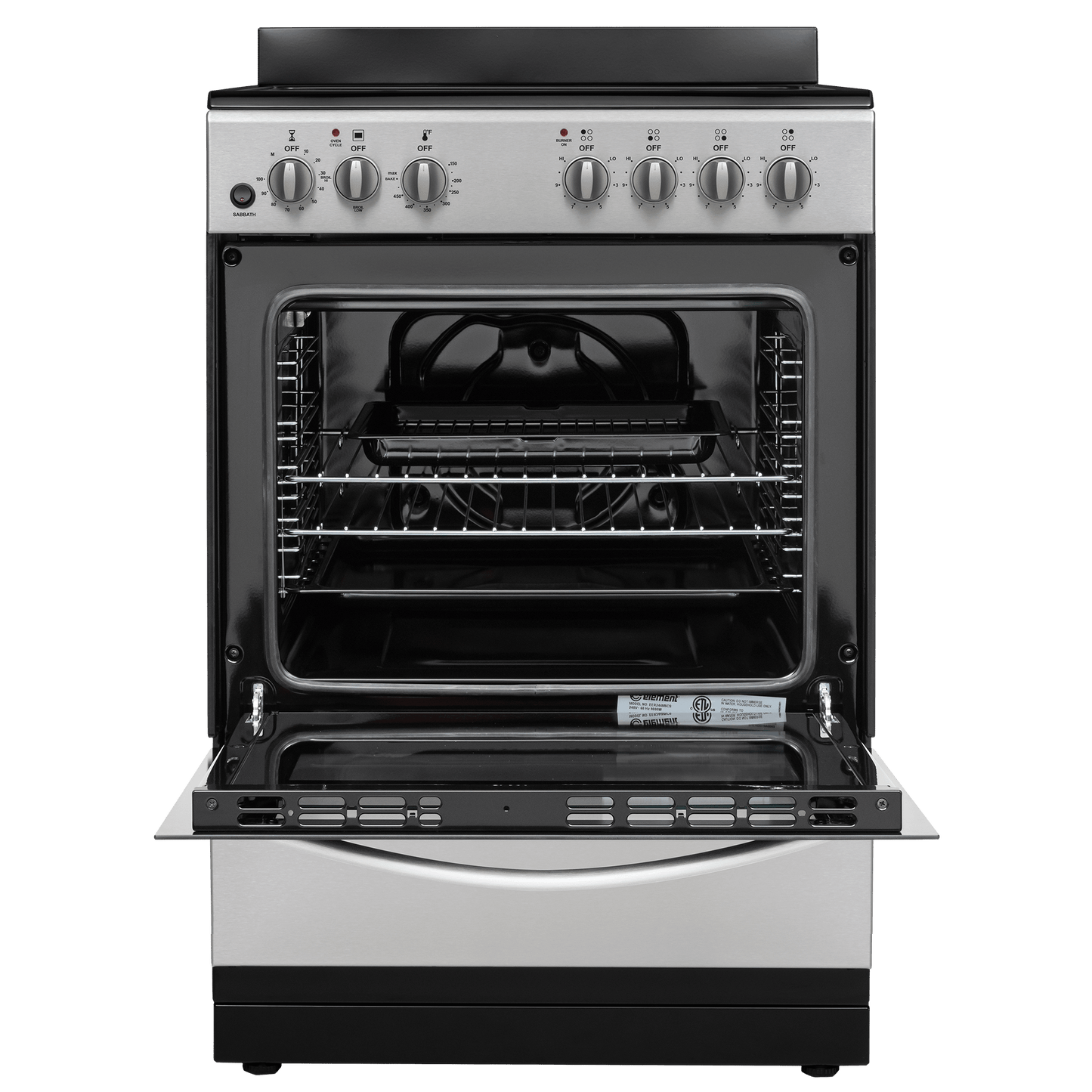 Element Appliance EER244MSCS Element 2.4 Cu. Ft. 24 Electric Range - Stainless Steel (Eer244Mscs)
