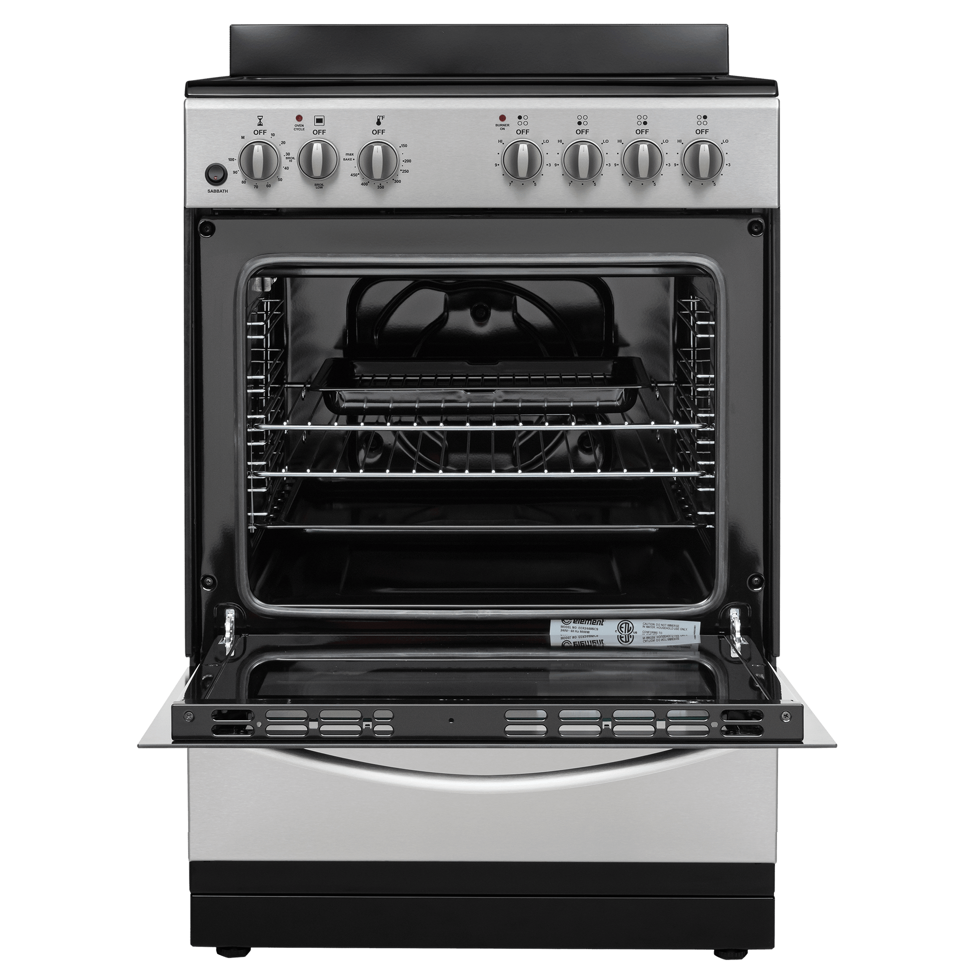 Element Appliance EER244MSCS Element 2.4 Cu. Ft. 24 Electric Range - Stainless Steel (Eer244Mscs)