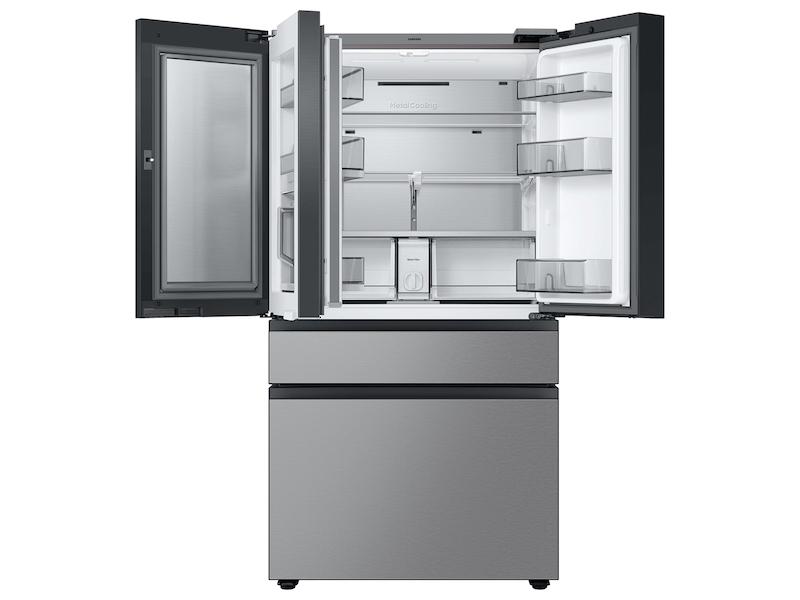 Samsung RF29BB8900QK Bespoke 4-Door French Door Refrigerator (29 Cu. Ft.) - In Charcoal Glass Top And Family Hub™ Panels With Stainless Steel Middle And Bottom Panels