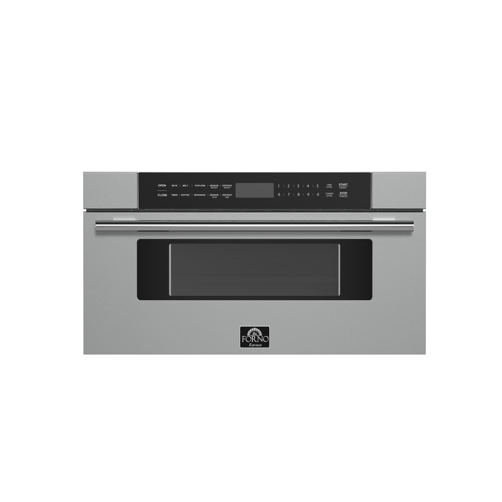 Forno FMWDR300030 Forno Capoliveri 30-Inch Microwave Drawer, Stainless Steel, 1.2 Cu.Ft, 1500 Watts, Built-In, Touch Control Lcd Display, Auto-Touch Open/Close, 11 Power Levels, Sensor Cooking