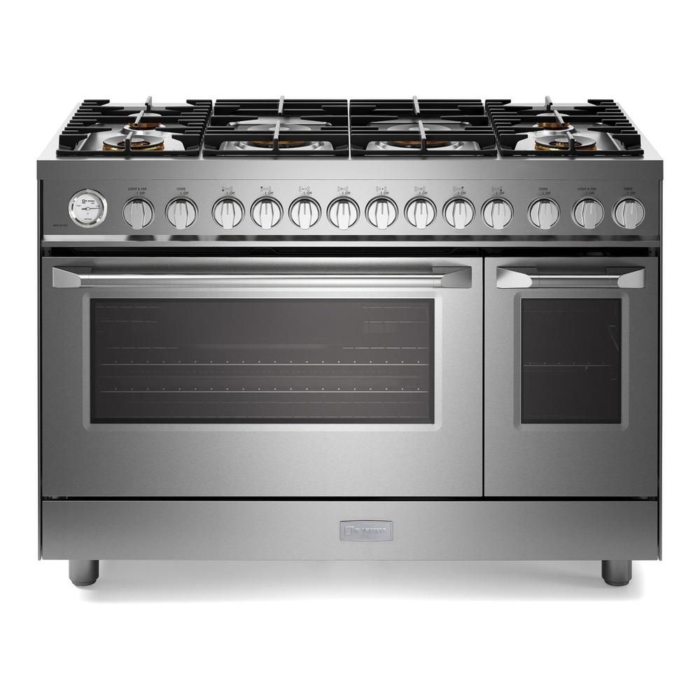 Verona VUFSGG486DSS Verona Ultima 48" Gas Range With 6 Brass Burners, Griddle In Stainless Steel