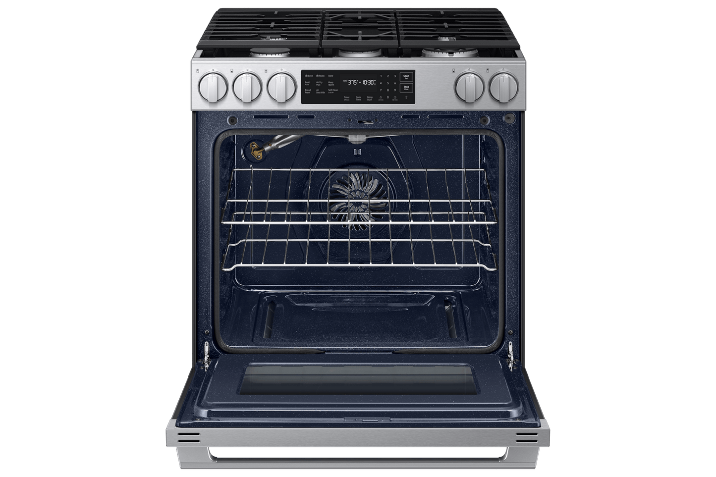 Samsung NSG80H60SR Bespoke Smart Slide-In Gas Range Pro Style Design Air Fry Max True Convection