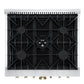 Forno FFSGS635630BLK Forno Galiano 30-Inch Freestanding French Door Dual Fuel Range Black
