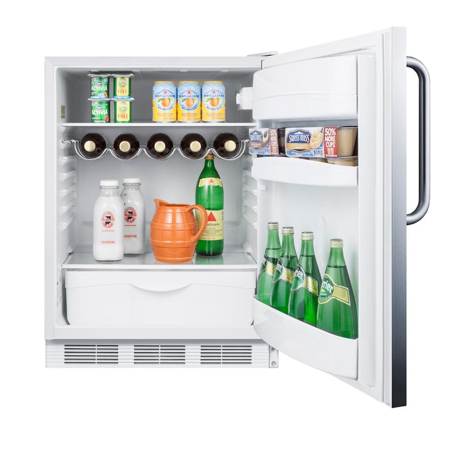 Summit FF61WSSTBADA 24" Wide All-Refrigerator, Ada Compliant
