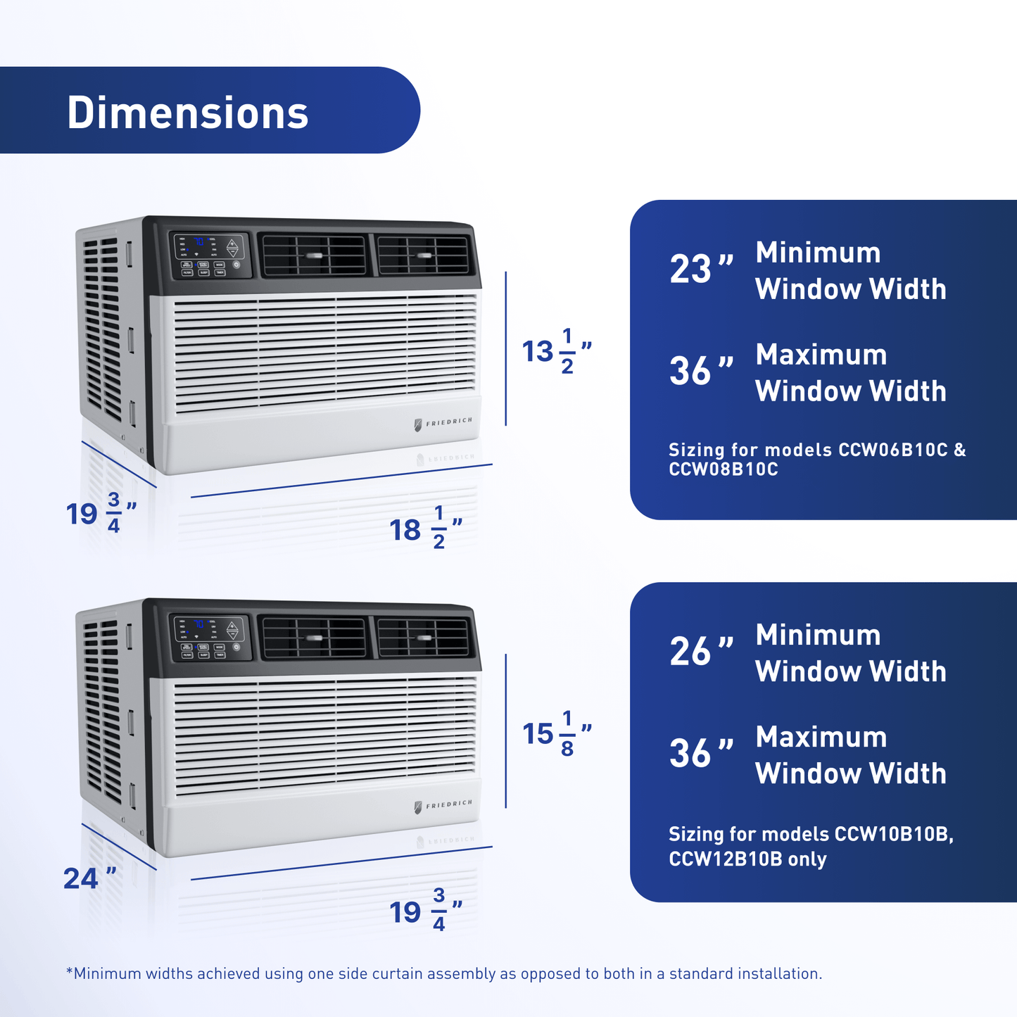 Friedrich CCW08B10C Friedrich Chill Premier 8,000 Btu 115V Smart Window/Wall Air Conditioner - Cool Only