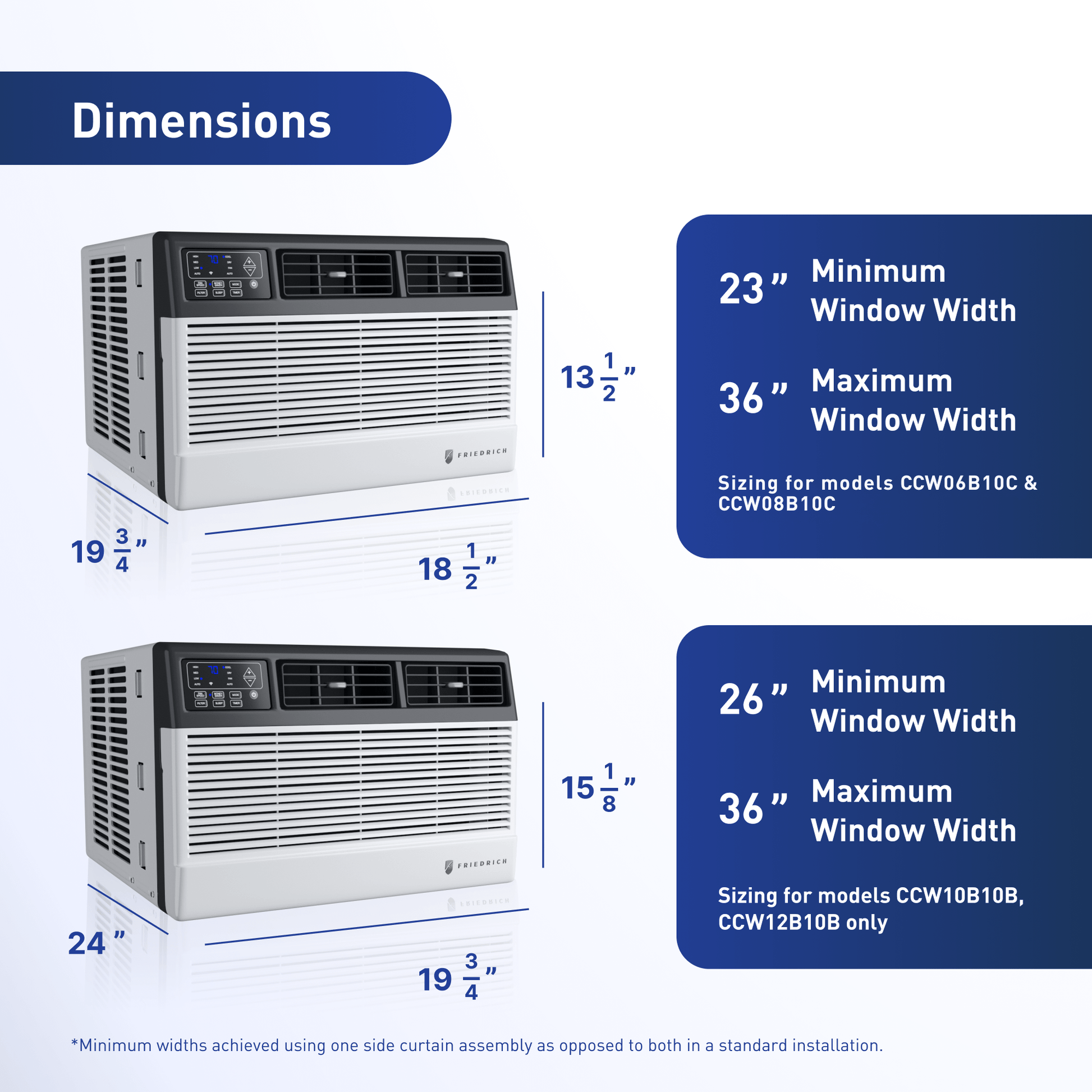 Friedrich CCW08B10C Friedrich Chill Premier 8,000 Btu 115V Smart Window/Wall Air Conditioner - Cool Only
