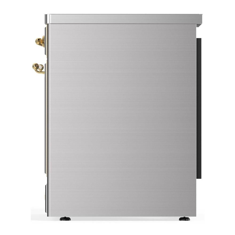 Ilve UMIB30QNR3SSG Ilve Umib30Qnr3Ssg Majestic Iii 30 Inch Induction Range With 4 Elements, 4 Cu. Ft. Oven Capacity (Solid Door, Stainless Steel, Brass)