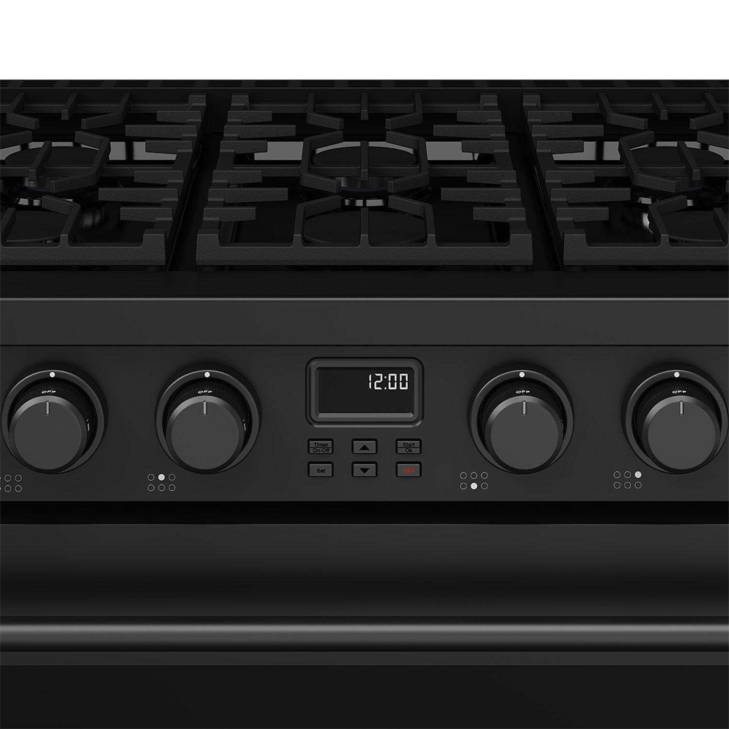 Thor Kitchen ARG36B 36 Inch Gas Range In Matte Black - Contemporary Professional