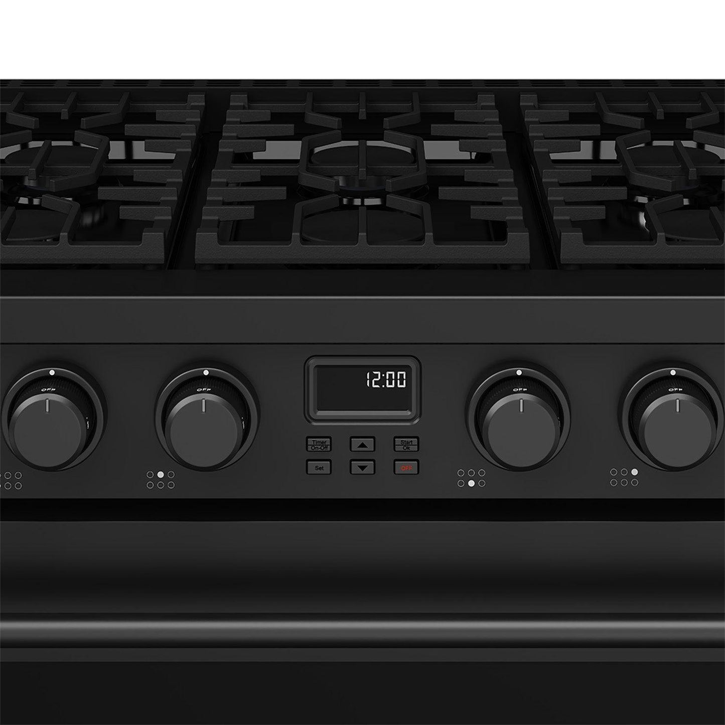 Thor Kitchen ARG36BLP 36 Inch Liquid Propane Range In Matte Black - Contemporary Professional