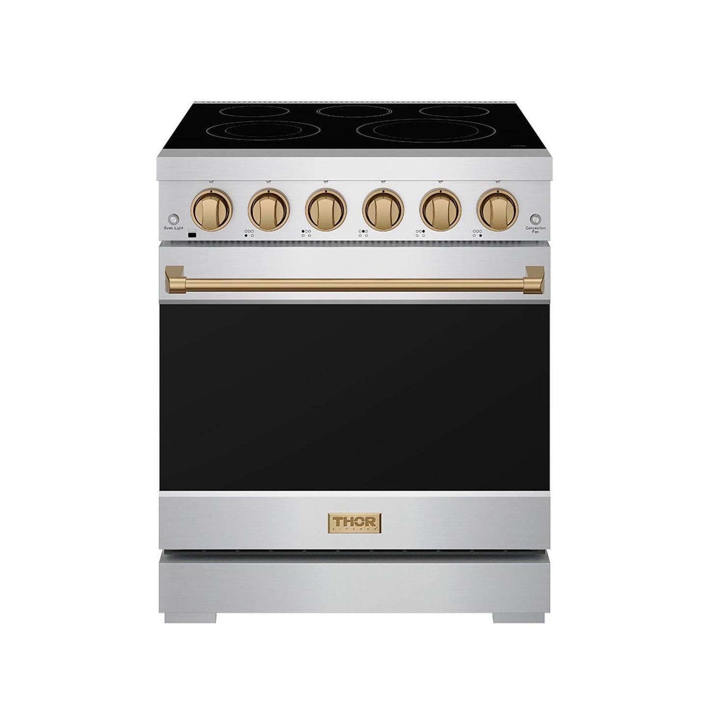 Thor Kitchen RSE30PBRZ 30 Inch Professional Electric Range With Precision Knob Control In Stainless Steel And Bronze Gordon Ramsay Series