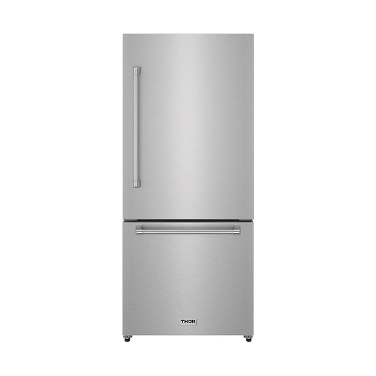 Thor Kitchen TRF3017BF 30 Inch Bottom Freezer Refrigerator In Stainless Steel