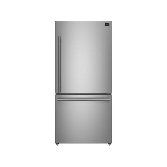 Forno FFFFD178531S Forno Milano Espresso 31-Inch Bottom Freezer Refrigerator, Stainless Steel, 17.2 Cu.Ft Capacity, Right Swing Door, Energy Efficient