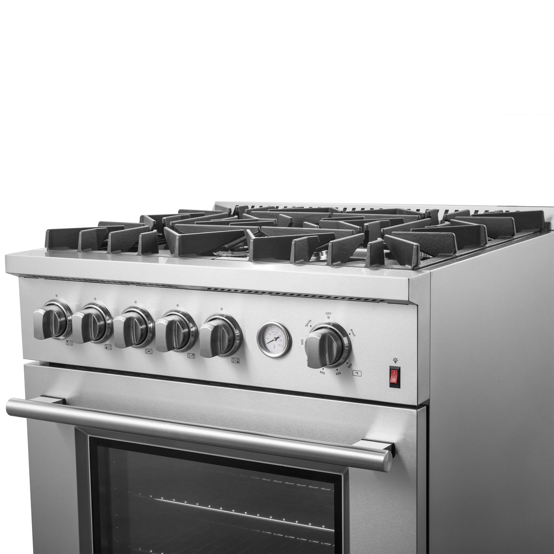 Forno FFSGS627430 Forno Giovanni 30-Inch Gas Range Stainless Steel, 5 Burners 67,000 Btu, 4.32 Cu.Ft. Convection Oven