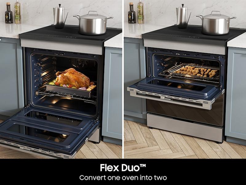 Samsung NSI6DG9550SR Bespoke Smart Slide-In Induction Range 6.3 Cu. Ft. With Flex Duo™ & Ambient Edge Lighting™ In Stainless Steel