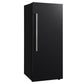 Forno FFFFD172228BLKRS Forno Maderno 28-Inch Convertible Freezer/Refrigerator In Black With Antique Brass Handle, 13.6 Cu.Ft. Right Swing