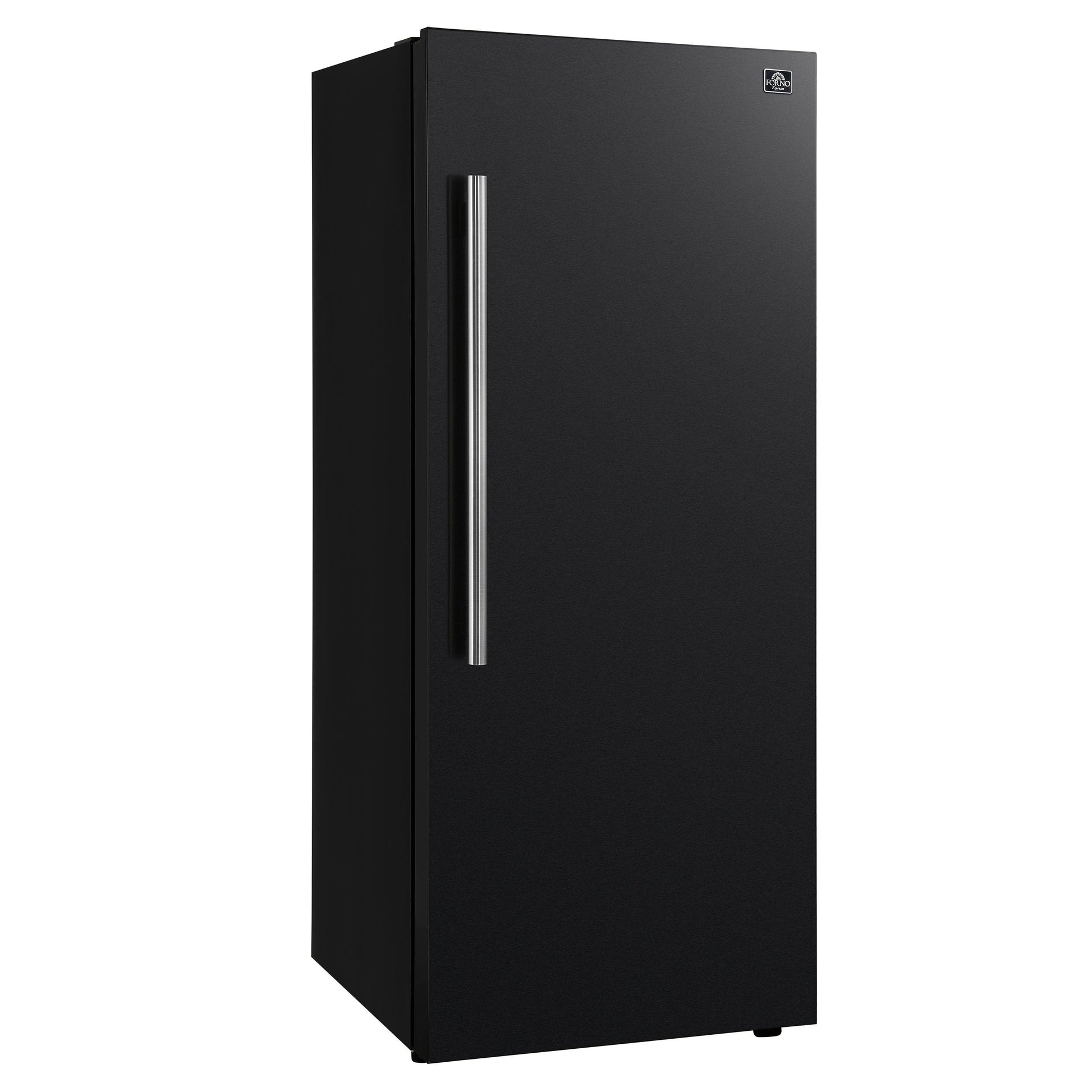 Forno FFFFD172228BLKRS Forno Maderno 28-Inch Convertible Freezer/Refrigerator In Black With Antique Brass Handle, 13.6 Cu.Ft. Right Swing