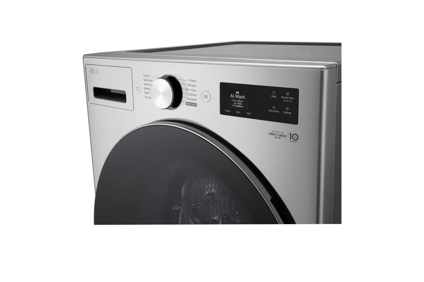 Lg WM5800HVA 5.0 Cu. Ft. Mega Capacity Smart Front Load Washer With Turbowash® 360(Degree), Built-In Intelligence And Hybrid Electronic Controls With Lcd Display