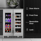 Element Appliance EFB24DES Cellara By Element 24 In., 27 Bottle And 45 Can Dual Zone French Door Wine And Beverage Cooler - Efb24Des