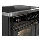 Ilve UMDIB40NR3BKB Ilve Umdib40Nr3Bkb Majestic Iii 40 Inch Induction Range With 6 Elements, 3.82 Cu. Ft. Total Oven Capacity (Triple Glass Door, Glossy Black, Burnished)
