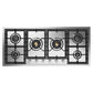 Ilve UHCPT125SSLP Ilve Uhcpt125Sslp Professional Plus Ii 48 Inch Built-In Gas Cooktop With Total Black Brass Burners, In Stainless Steel (6 Sealed Burners, Liquid Propane)