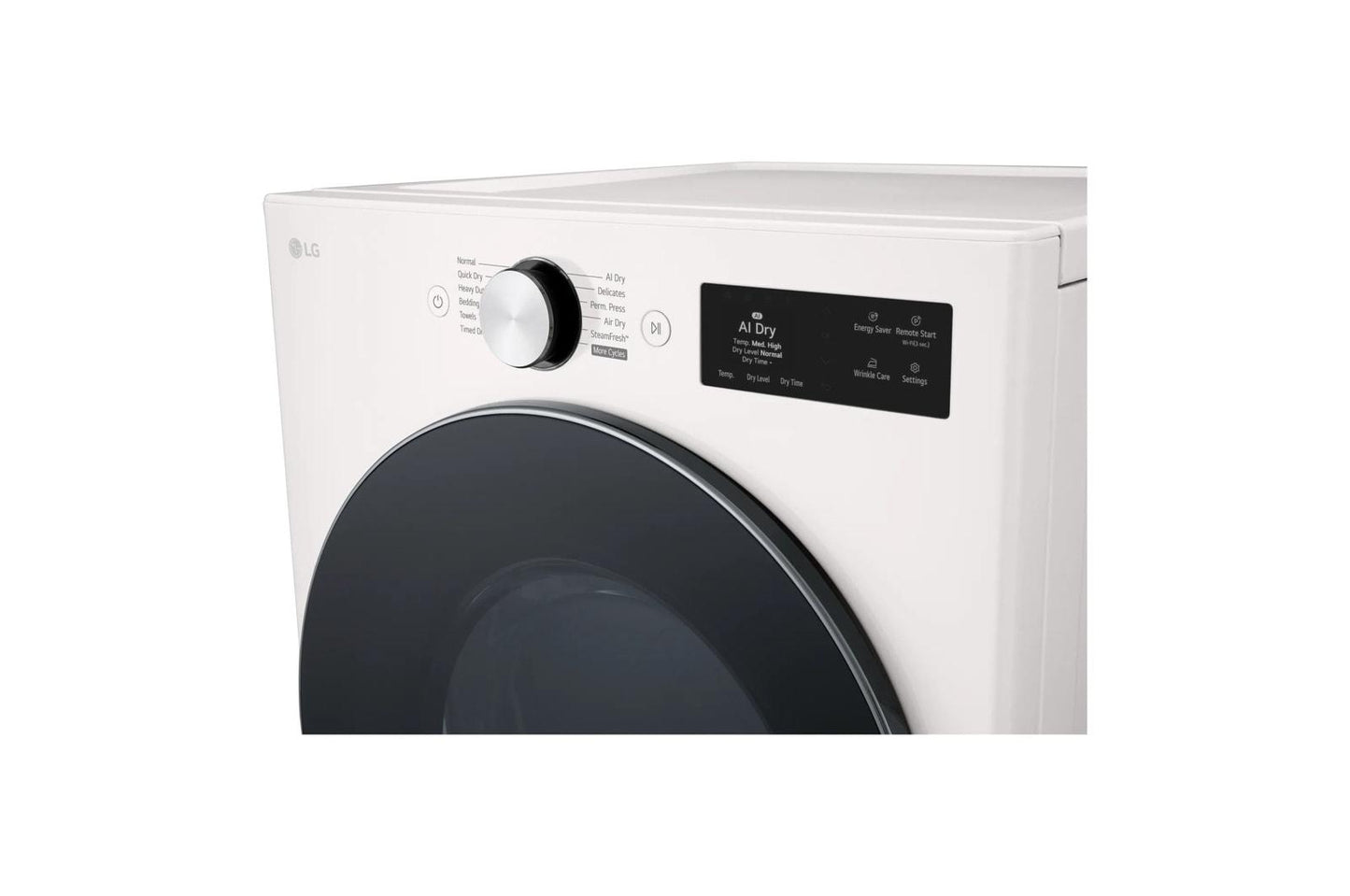 Lg DLEX5800A 7.4 Cu. Ft. Ultra Large Capacity Smart Front Load Electric Dryer With Turbosteam®, Ai Sensing And Hybrid Electronic Controls With Lcd Display