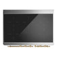 Ilve UMDIB40QNR3WHG Ilve Umdib40Qnr3Whg Majestic Iii 40 Inch Induction Range With 6 Elements, 3.82 Cu. Ft. Total Oven Capacity (Solid Door, White, Brass)