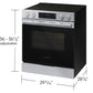 Samsung NSE70H63SR Bespoke Smart Slide-In Electric Range Pro Style Design Air Fry Max Precision Knobs