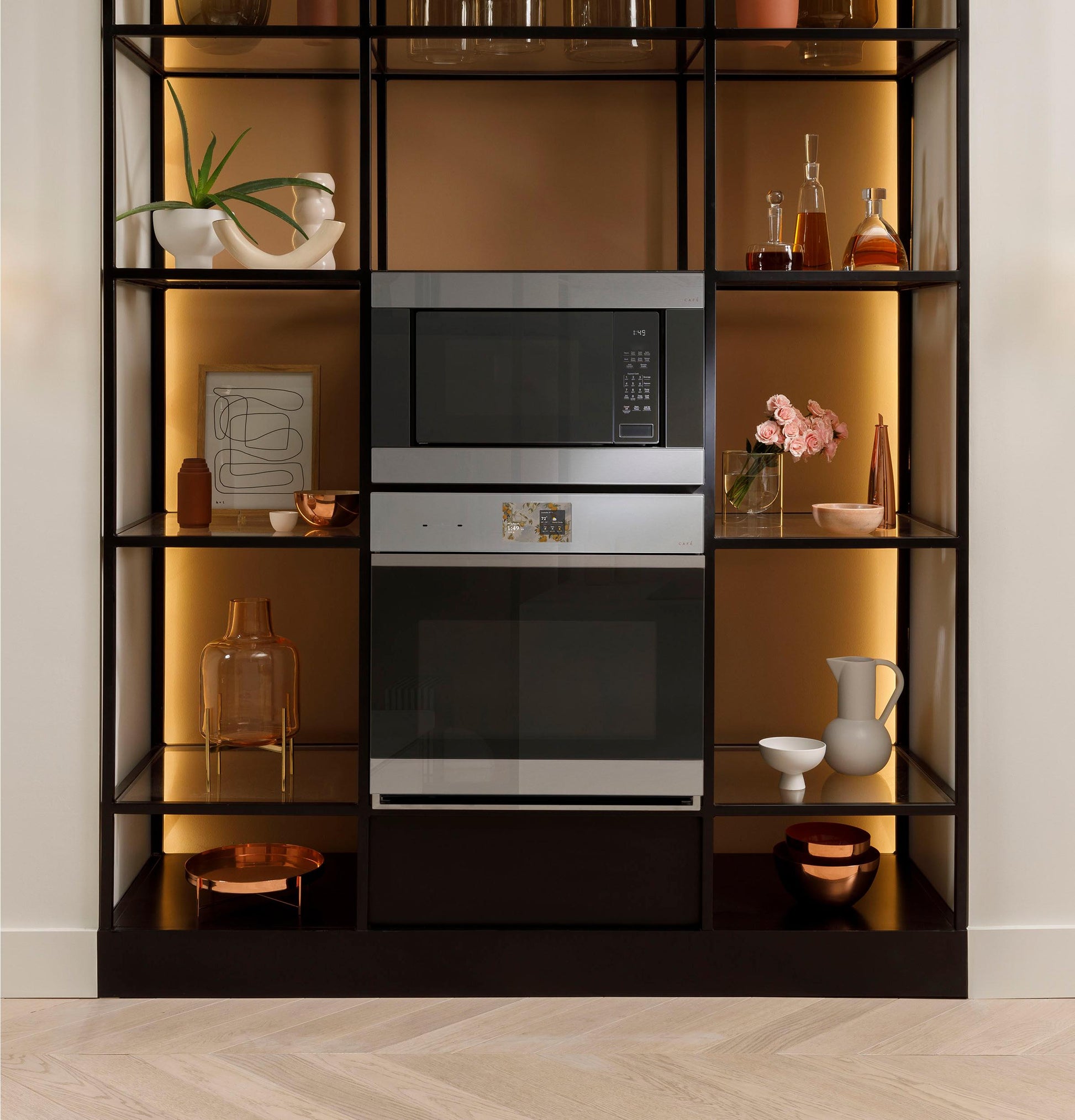 Cafe CTS90DM2ZS5 Café™ 30" Smart Built-In Convection Single Wall Oven In Platinum Glass