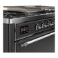 Ilve UM60FSQNR3MGCLP Ilve Um60Fsqnr3Mgclp Majestic Iii 60 Inch Dual Fuel Range With 7 Burners, Griddle And French Top, Dual Function Burner With Up To 25,000 Btu (Liquid Propane, Solid Door, Graphite Matte, Chrome)