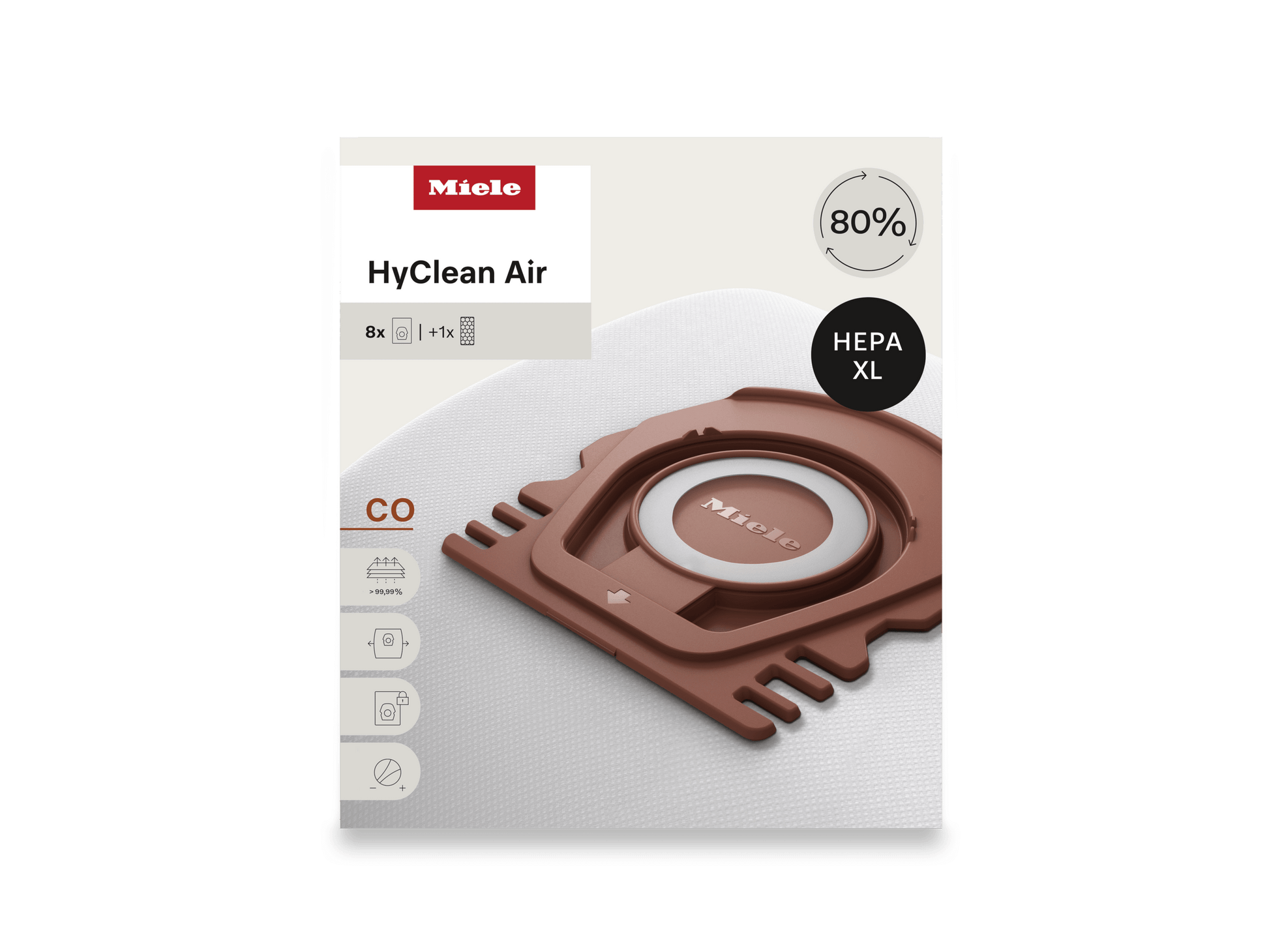 Miele COALLERGYXLHYCLEANAIR 8 Vacuum Bags And A Hepa Filter At A Special Price - For Guard M1.