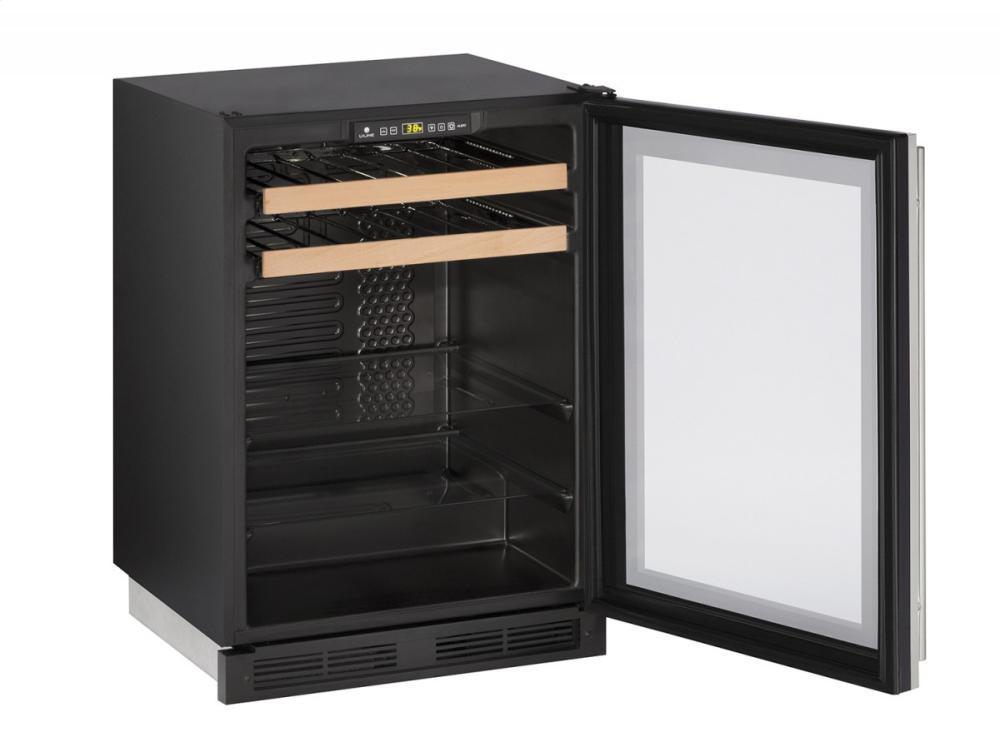 U-Line 1224BEVS00A 24" Beverage Center Stainless Frame Field Reversible