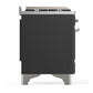 Ilve UM60FNR3MGC Ilve Um60Fnr3Mgc Majestic Iii 60 Inch Dual Fuel Range With 9 Burners And Griddle, Dual Function Burner Up To 25,000 Btu (Natural Gas, Triple Glass Door, Graphite Matte, Chrome)