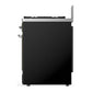 Ilve UM30QNR3BKC Ilve Um30Qnr3Bkc Majestic Iii 30 Inch Dual Fuel Range With 5 Black Brass Burners, Dual Function Burner Up To 25,000 Btu (Natural Gas, Solid Door, Glossy Black, Chrome)