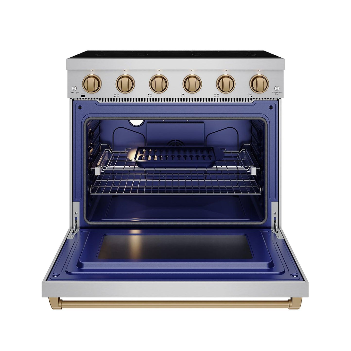 Thor Kitchen RSE36PBRZ 36 Inch Professional Electric Range In Stainless Steel/Bronze Gordon Ramsay Series