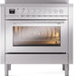Ilve UPI366WMPSS Professional Plus Ii 36 Inch Electric Freestanding Range In Stainless Steel With Trim