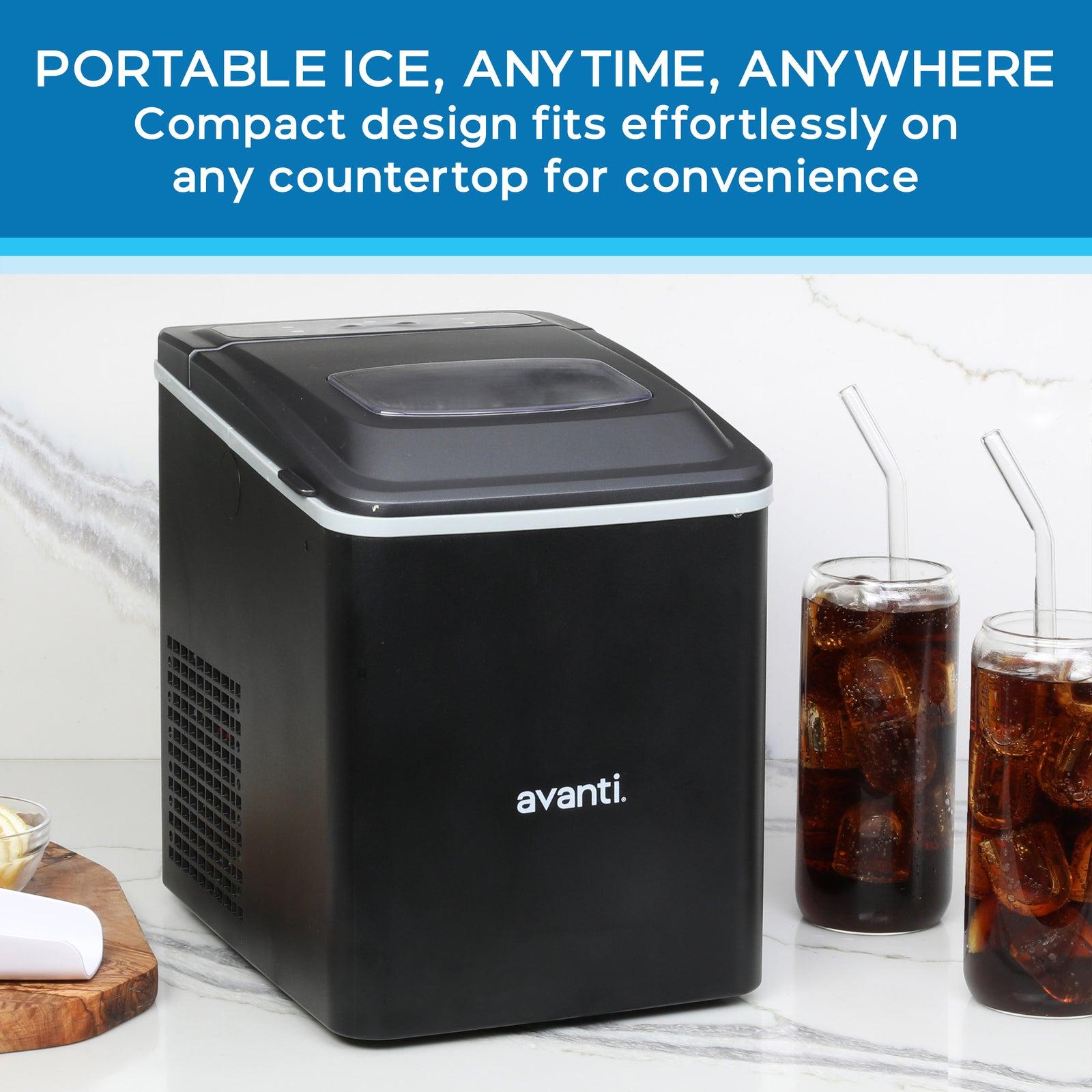 Avanti AVIM2625BK Avanti Mighty Ice Countertop Bullet Ice Maker