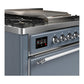 Ilve UM36FQNR3BGC Ilve Um36Fqnr3Bgc Majestic Iii 36 Inch Dual Fuel Range With 6 Black Brass Burners And Griddle, Dual Function Burner Up To 25,000 Btu (Solid Door, Blue Grey, Chrome, Natural Gas)