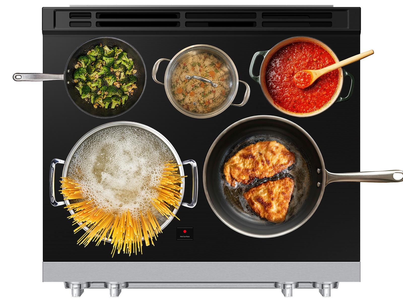 Samsung NSE80H63XRAA Bespoke Smart Slide-In Electric Range Pro Style Design Air Fry Max True Convection